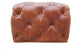 Pasargad Home Paris Club Genuine Leather Tufted Ottoman, Brown