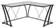 Glass Top Computer Desk, Fleta, Small