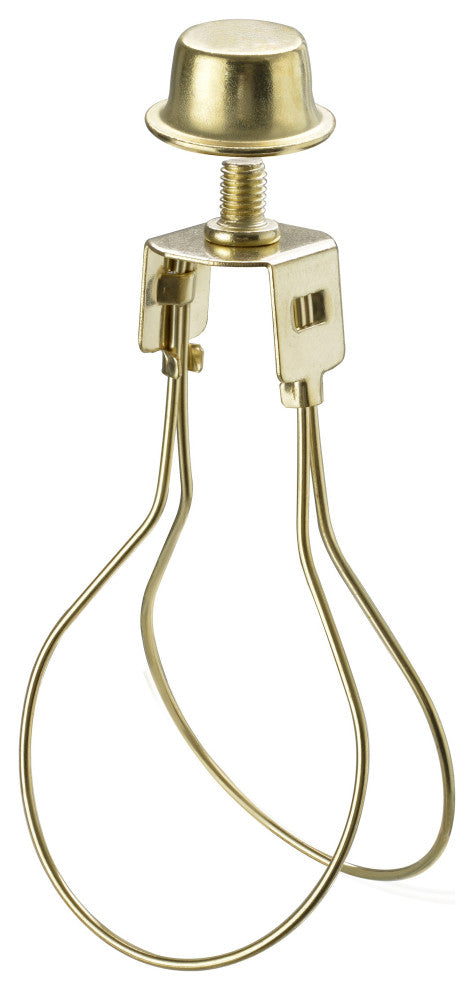 20026, Light Bulb Clip-On Adapter & Finial, Polished Brass Finish, 1 Pack