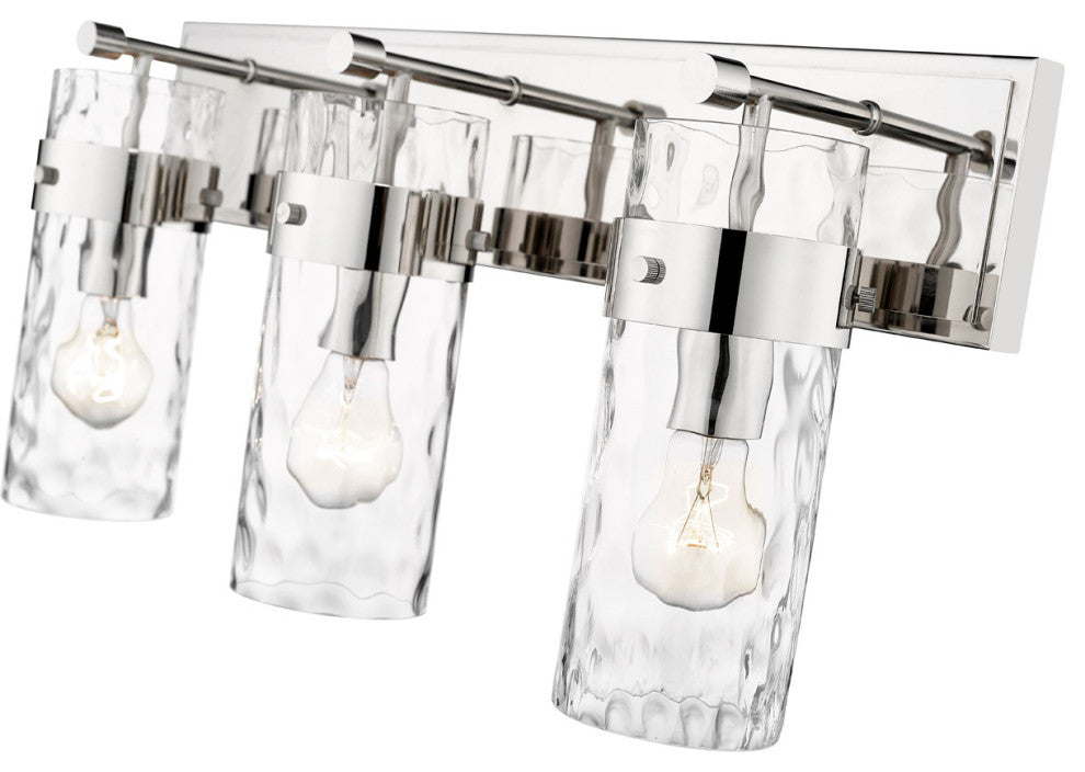 Zlite 3035-3V-PN 3-Light Vanity, Clear
