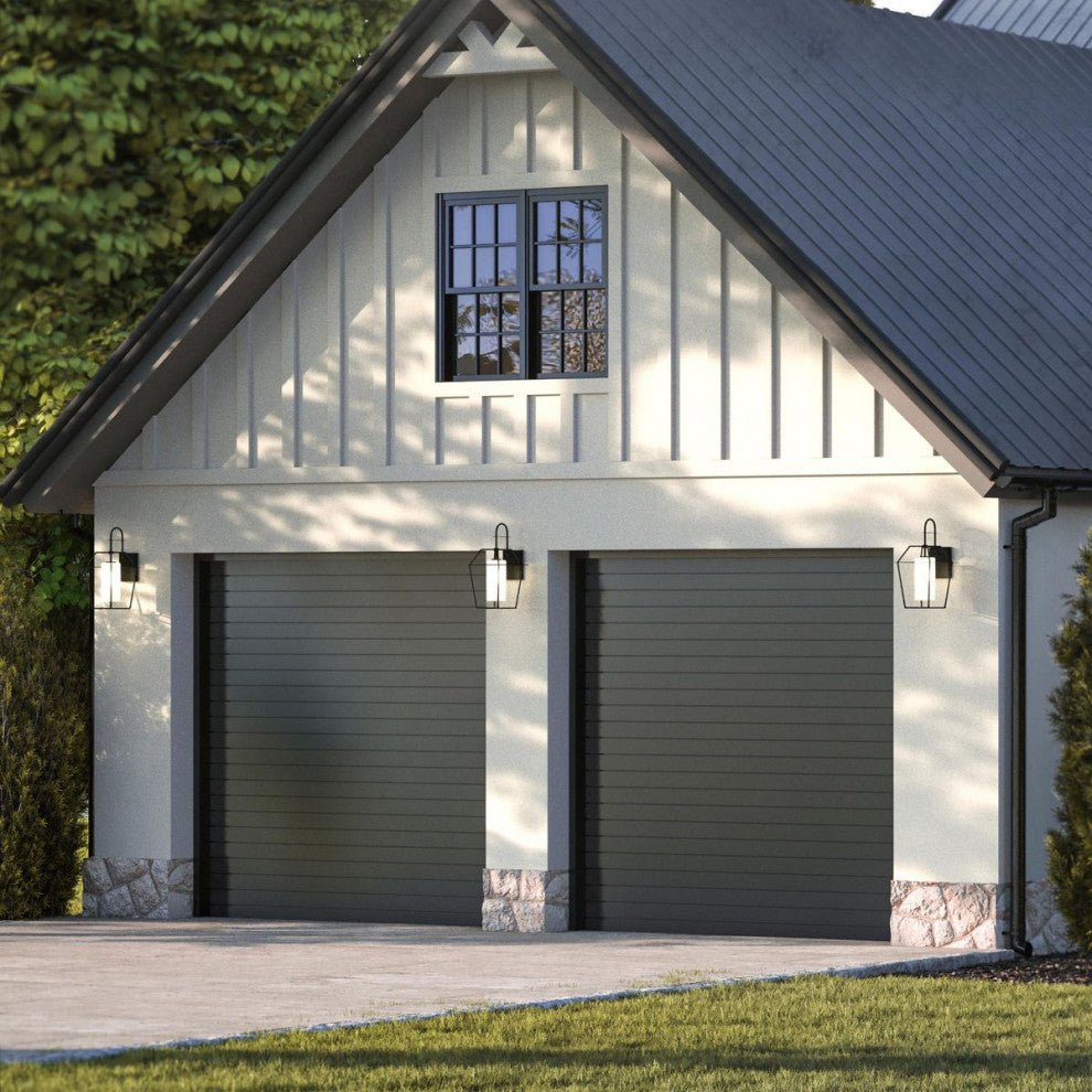 Chilton Collection 17-3/4, 1-Light Textured Black Outdoor Wall Lantern