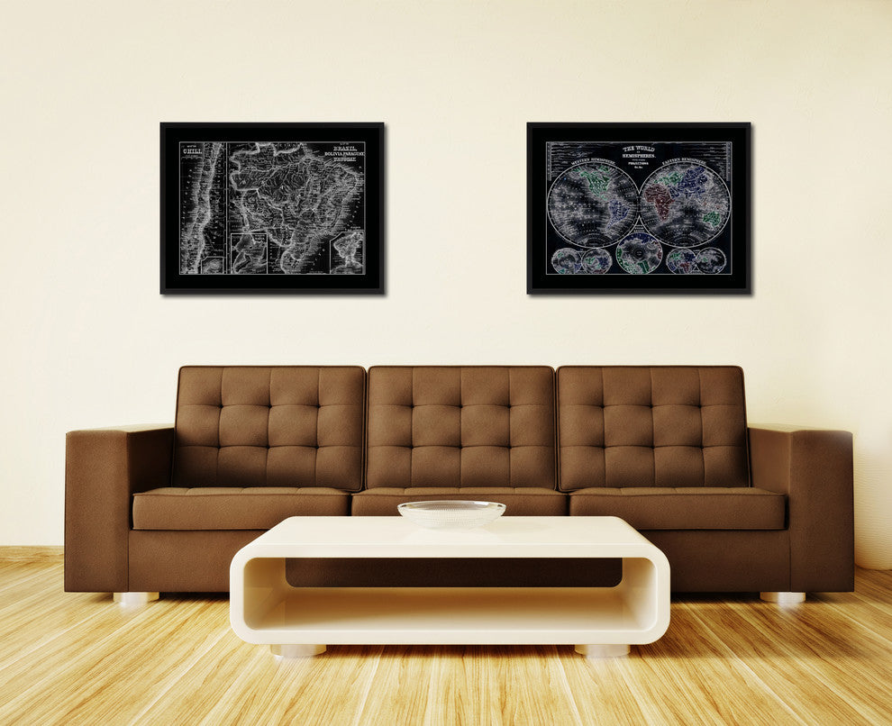 Afghanistan Persia Iraq Iran Vintage Monochrome Map Canvas, 28"x37"