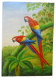 Oil Paint Canvas Art 2 Parrots Wall Decor