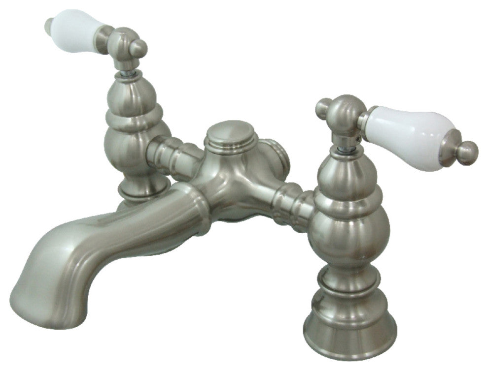 Kingston Brass 7" Deck Mount Tub Faucet, Brushed Nickel