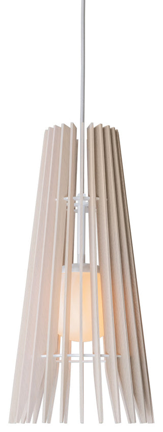 Lex 19 Pendant, White Washed Oak, White Accents, Candelabra E12 Socket