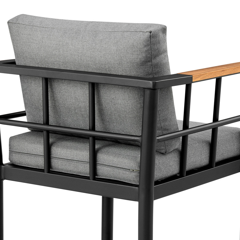 Wiglaf Outdoor Patio Counter or Bar Height Stool, Bar Height