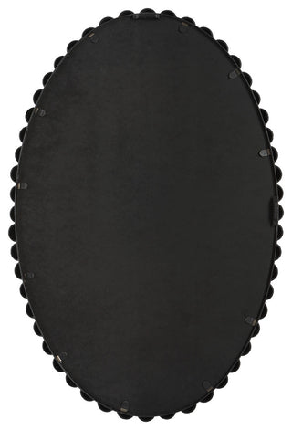 Uttermost 09876 Serna 20" W x 30" H Oval Framed Bathroom Mirror - Matte Black