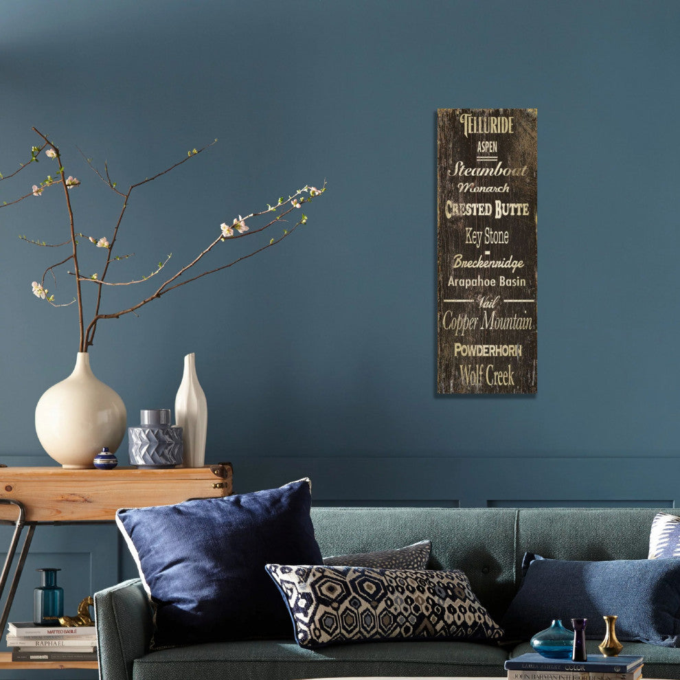 Popular Ski Resorts XL Wall Decor