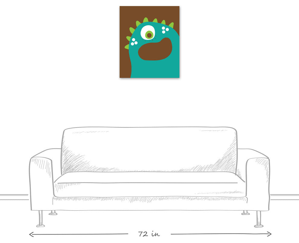 Blue Monster 20x24 Canvas Wall Art