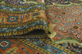 Fine Vintage Distressed Almer Rust/Navy Rug, 6'2x9'7