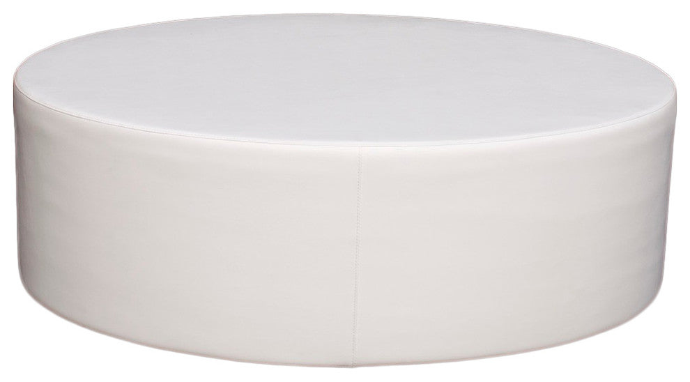 Note Oval Ottoman, Chill White