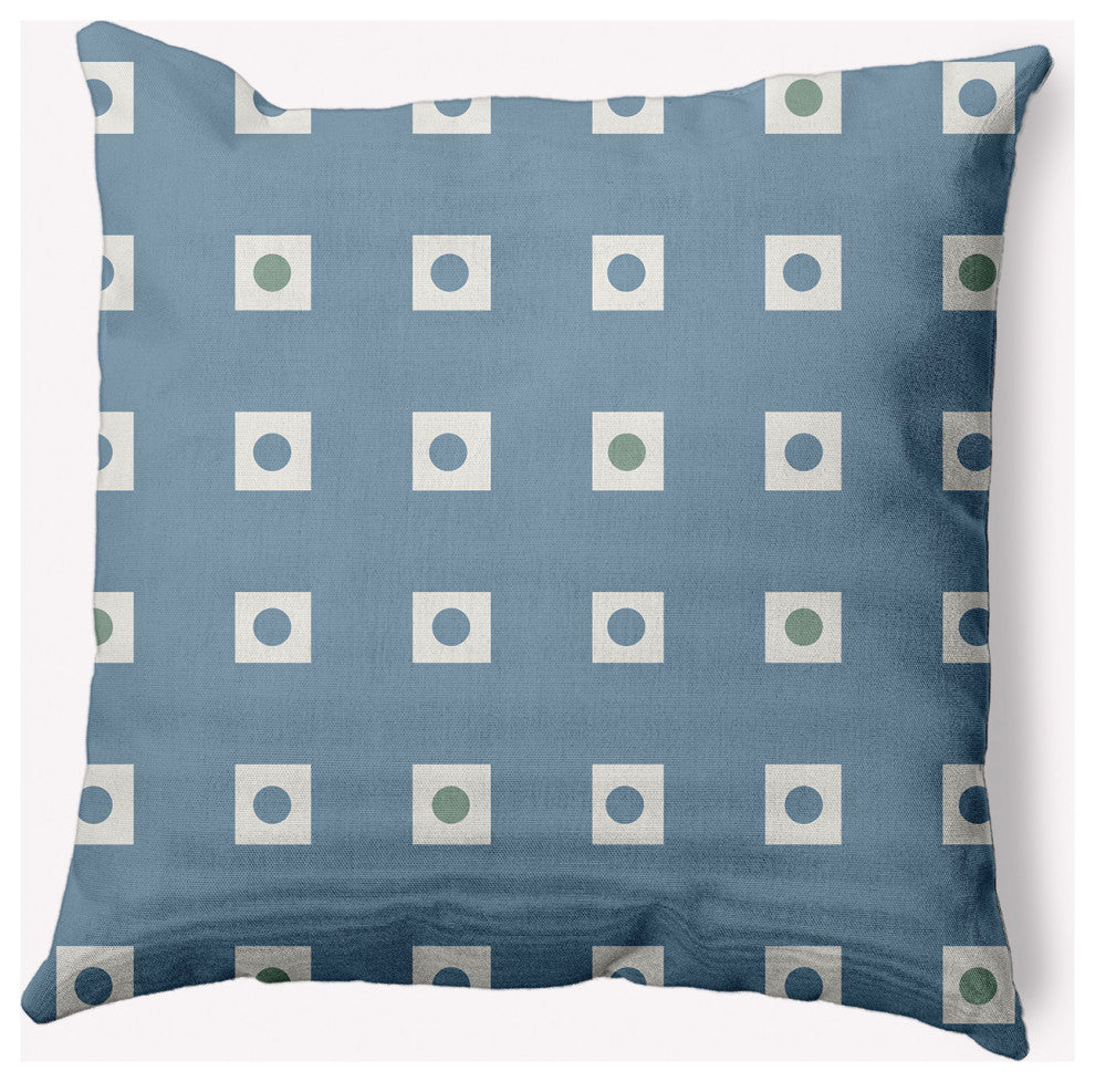20x20" Li'l Boxes Nautical Decorative Indoor Pillow, Dusty Smoke