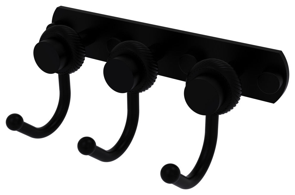 Mercury 3 Position Multi Hook with Twisted Accent, Matte Black