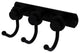 Mercury 3 Position Multi Hook with Twisted Accent, Matte Black