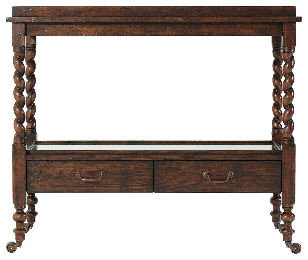 English Antiqued Serving Table