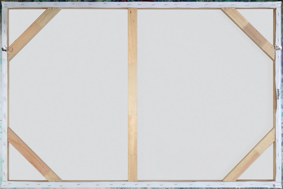 "Present Camp" Floater Framed Painting Print on Canvas, 45x30