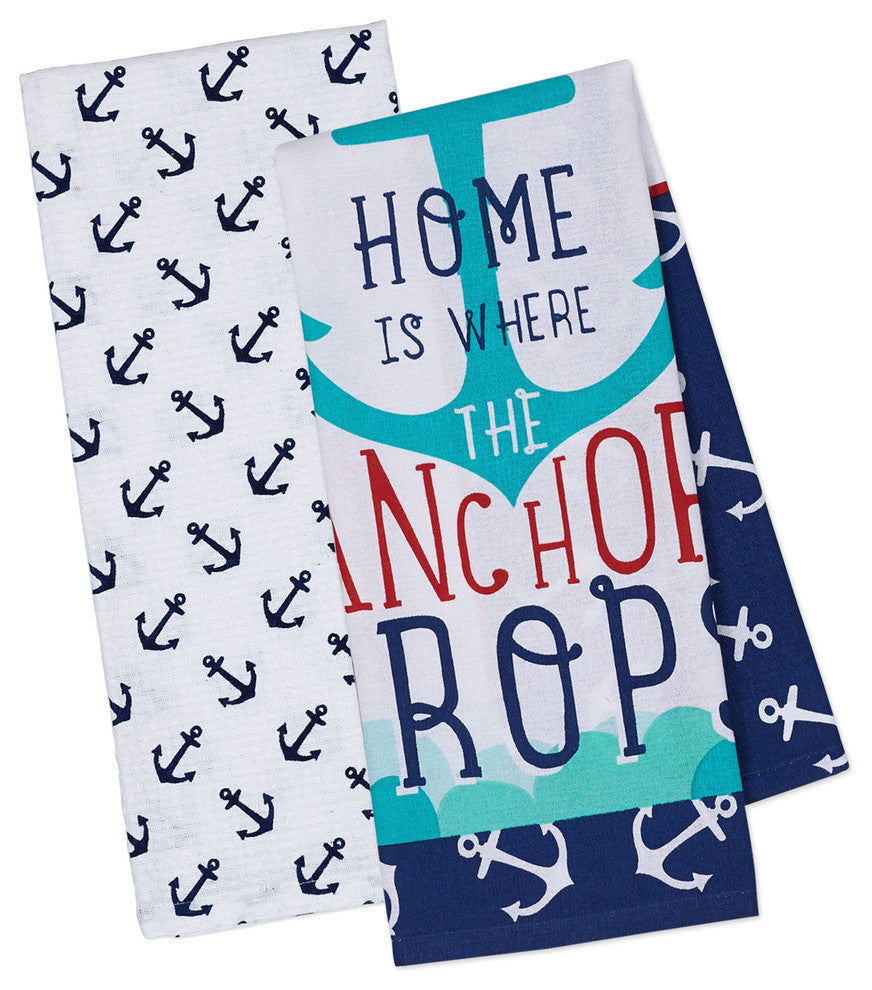 DII Anchors Printed Dishtowel(Set of 2)