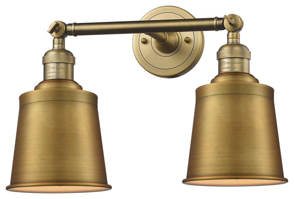 2-Light Addison Bath Fixture, Brushed Brass