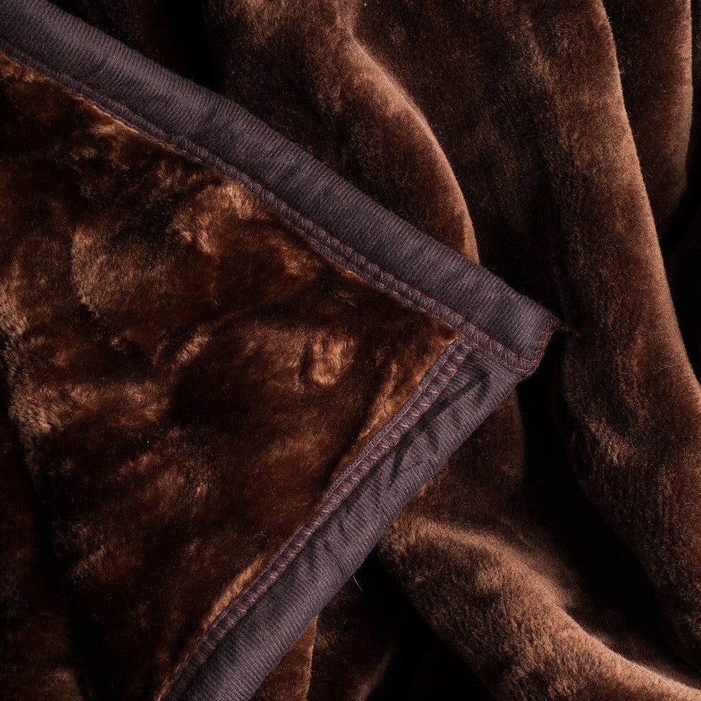 Heavy Plush Mink Blanket, Coffee