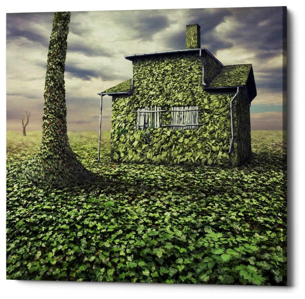 "House of Leaves" Giclee Canvas Wall Art, 26"x26"