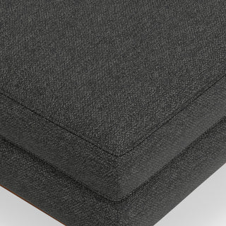 Morrison Large Rectangular Ottoman, Charcoal Grey, 49"