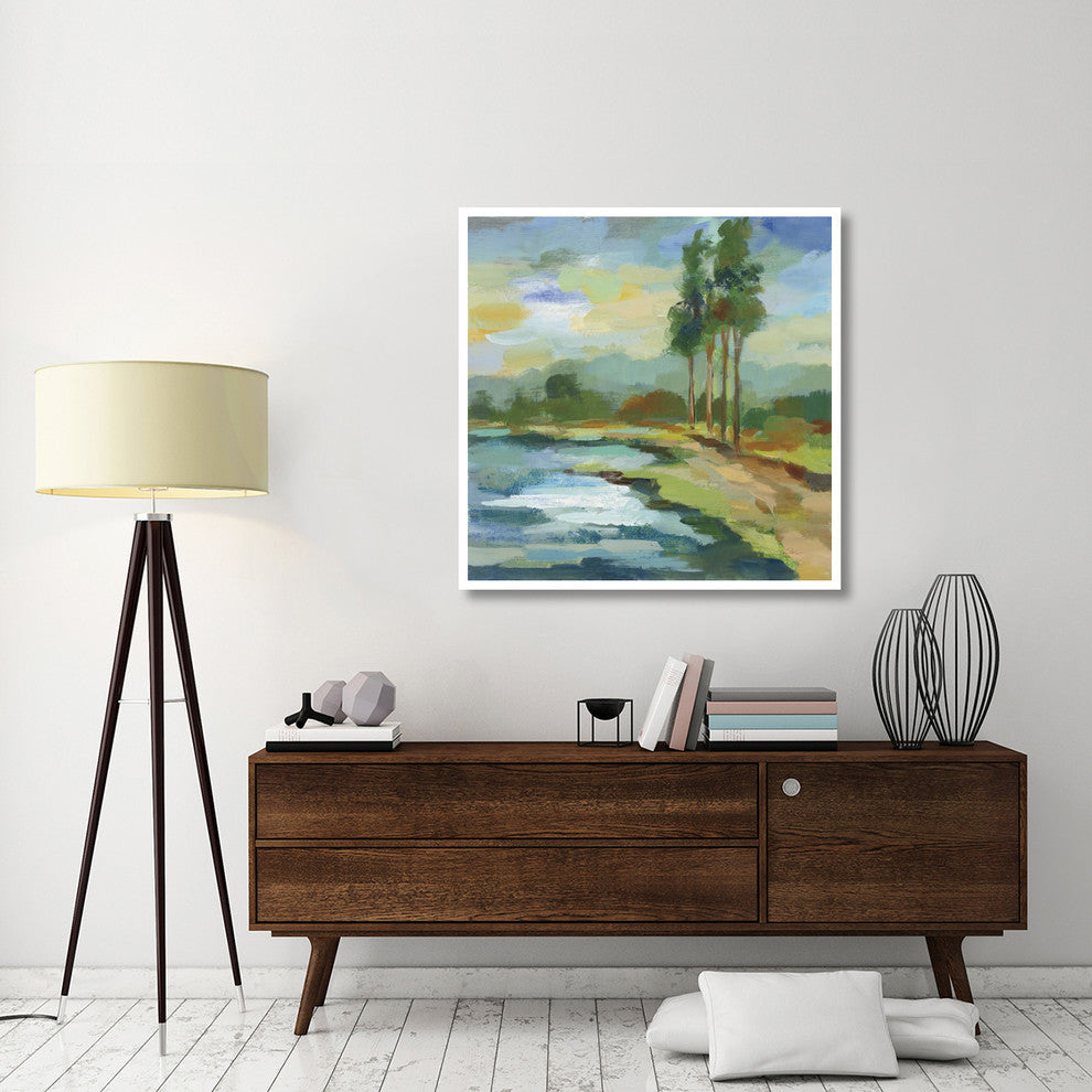 "Early Spring Landscape II" Digital Paper Print by Silvia Vassileva, 42"x42"