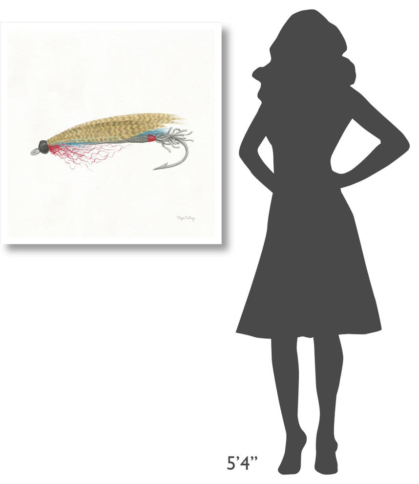 "Gone Fishin III" Digital Paper Print by Elyse DeNeige, 32"x32"