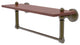 Waverly Place 16" Solid Wood Shelf and Towel Bar, Antique Brass