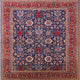 Ahgly Company Indoor Square Mid-Century Modern Area Rugs, 7' Square