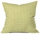 Caroline Okun Yellow Spirals Outdoor Throw Pillow