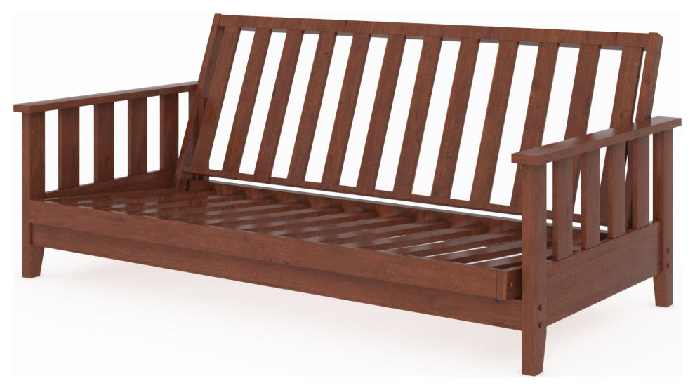 Canby All Wood Futon Frame, Warm Cherry, Queen