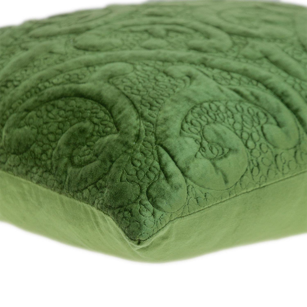 Parkland Collection Cristal Olive Throw Pillow, Square