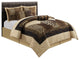 Tucson Leopard Print 7-Piece Bedding Comforter Set, Brown, Queen