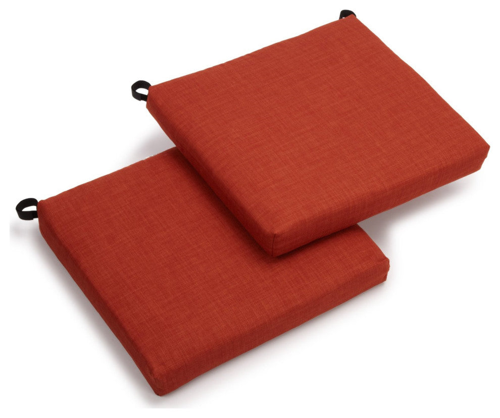 20"x19" Spun Polyester Chair Cushion, Set of 2, Cinnamon