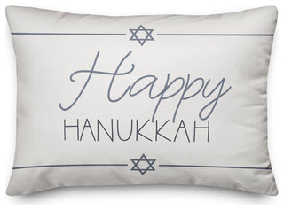 Happy Hanukkah 14"x20" Throw Pillow Cover