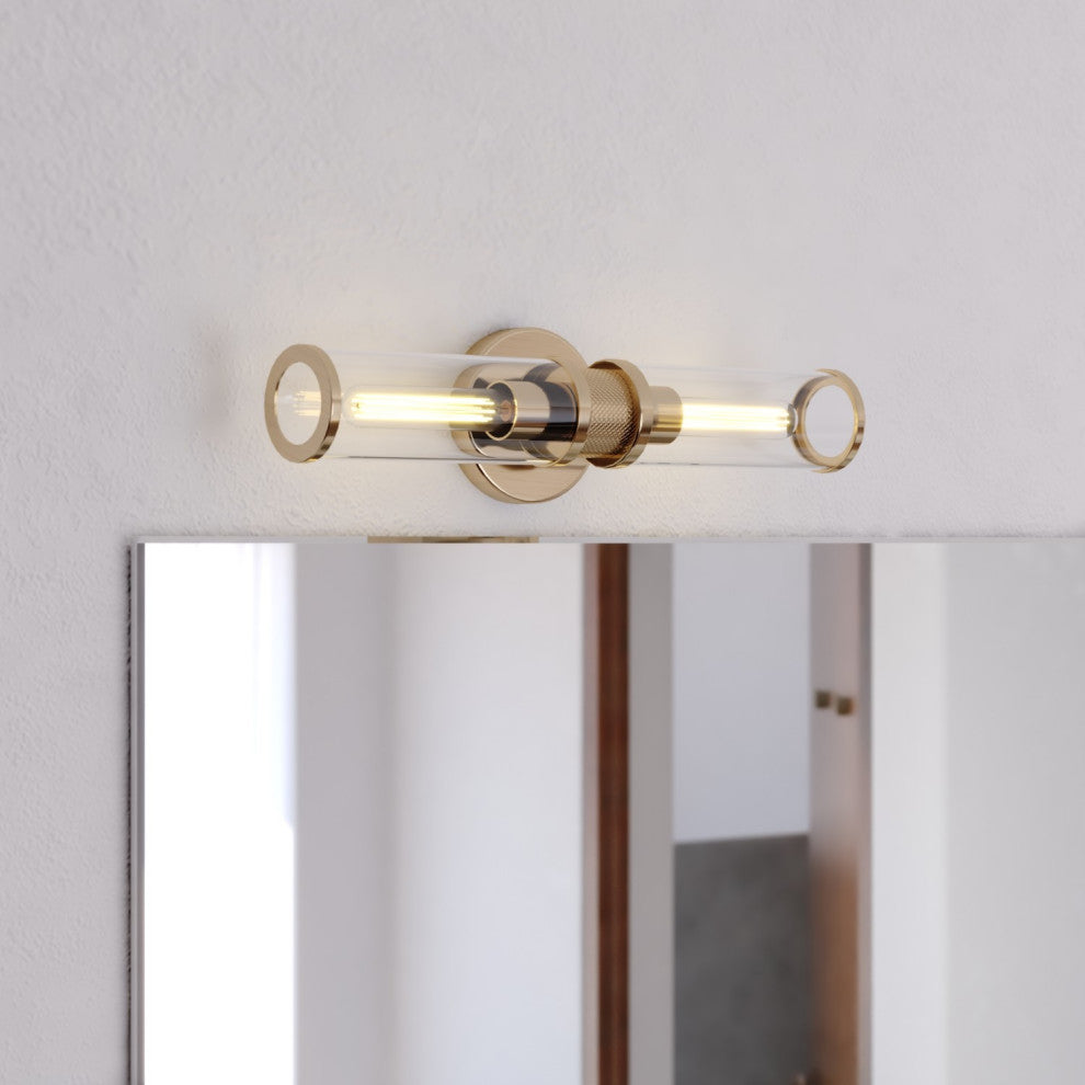 Levitt 2 Light Wall Light Satin Brass