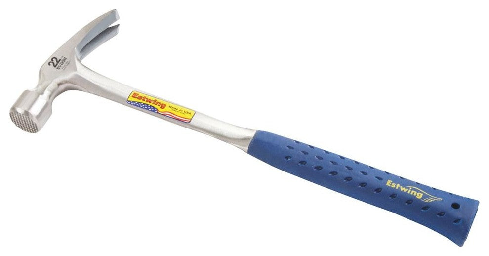 Estwing Milled Face Rip Hammer With Vinyl Grip, 22 oz., Steel