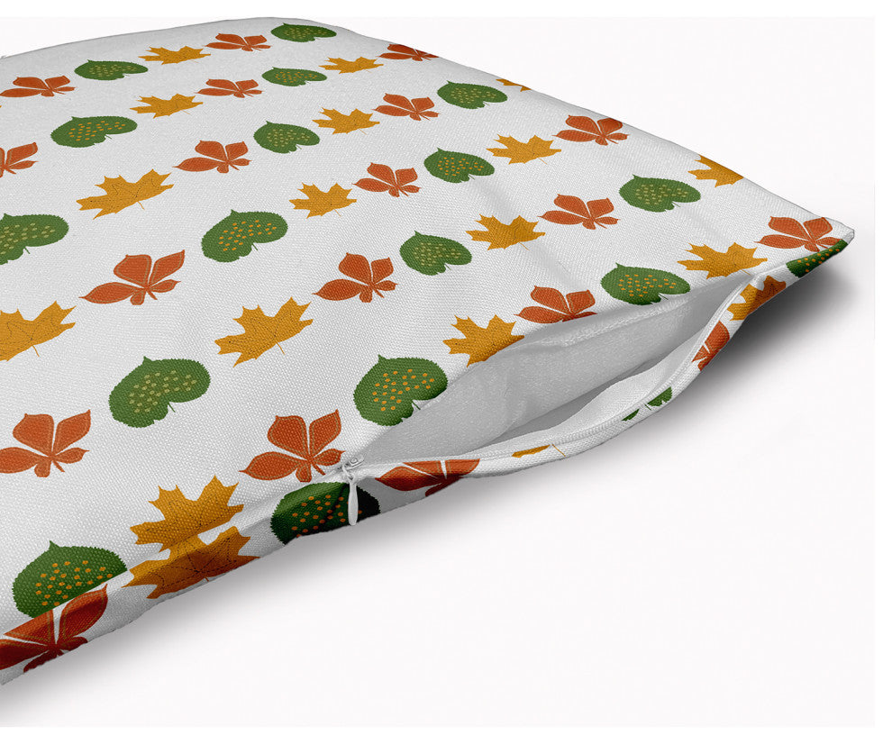 Leaf Stripe Accent Pillow With Removable Insert, Scallion, 26"x26"