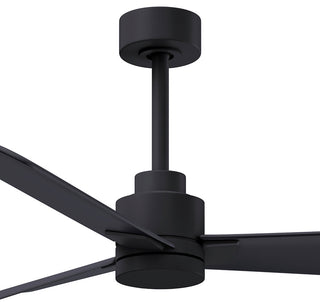 Alessandra Ceiling Fan, Matte Black, 42", Matte Black Blades, No Light Kit