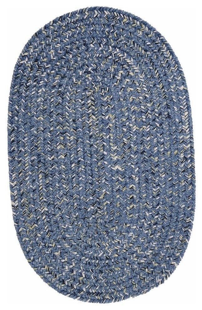 West Bay Rug, Blue Tweed, 14"x17" Swatch Sample