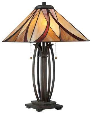 Quoizel TF1180TVA Two Light Table Lamp Asheville Valiant Bronze