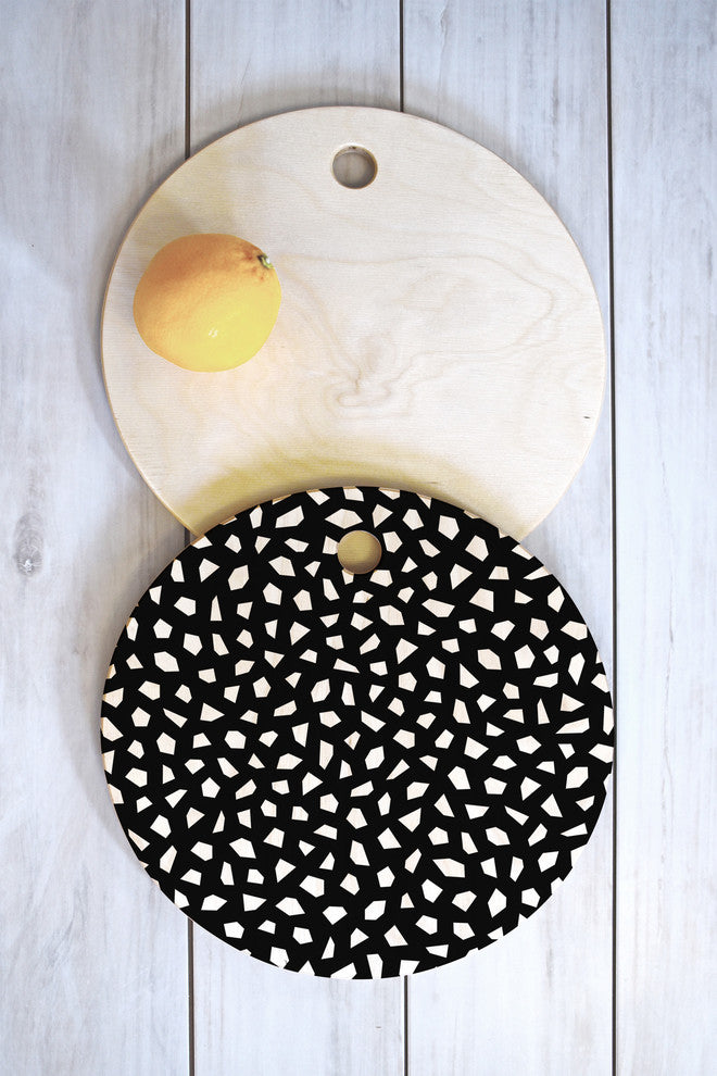 Kelly Haines Geometric Mosaic V2  Cutting Board Round