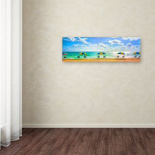 'Florida Beach Chairs Umbrellas' Canvas Art by Preston