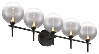 Iissa, Vanity, 5Lt, Matte Black, Smoked Glass