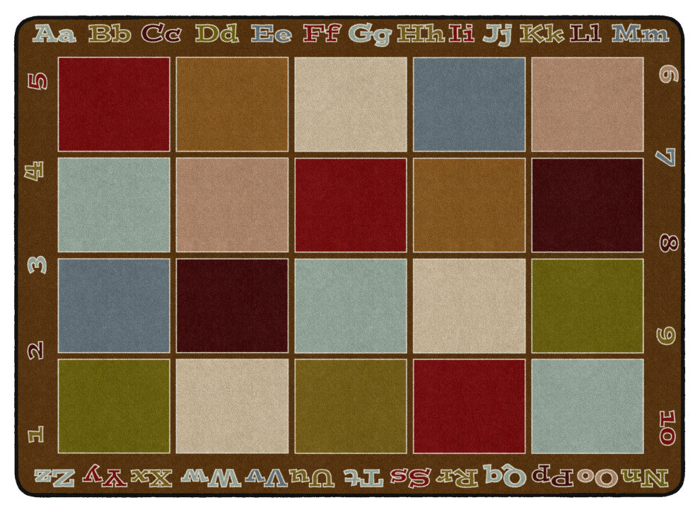 Flagship Carpets FA1338-44FS 7'6x12 Sitting Grid Earth Tone Rug