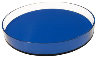 Round Lucite Tray, Blue