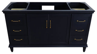 60" Single Vanity, Blue Finish, Cabinet Only