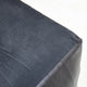 Geometric Handmade Leather Pouf (Recycled Foam with Fibre Fill) Black, [Square]18x18x18