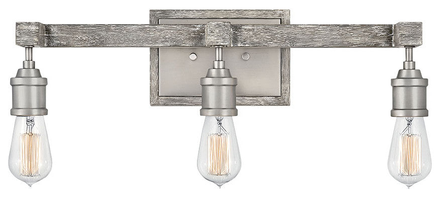 Hinkley Denton Three Light Vanity, Pewter