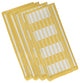 22"x22" Beach Blanket, Stripe Print Napkin, Yellow, Set of 4